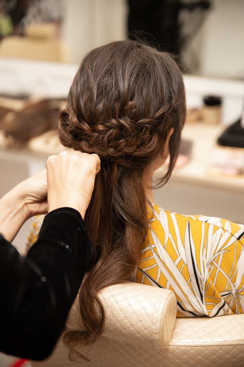 Trenza con lazo para invitada